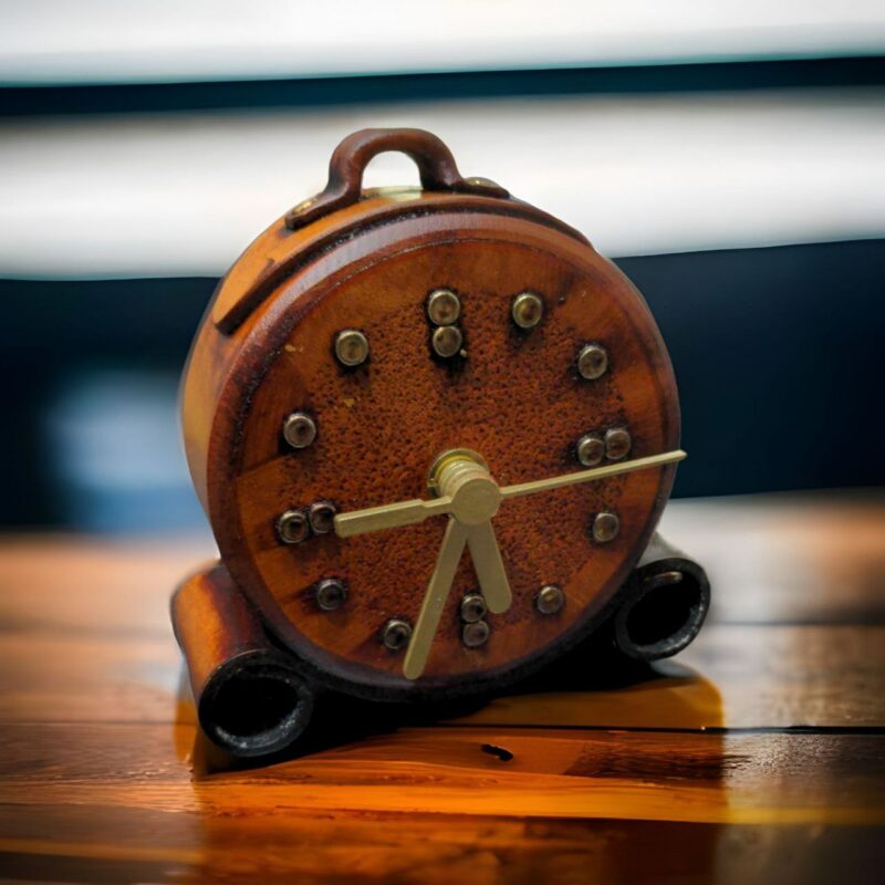 Mobashyr Genuine Leather Retro Clock